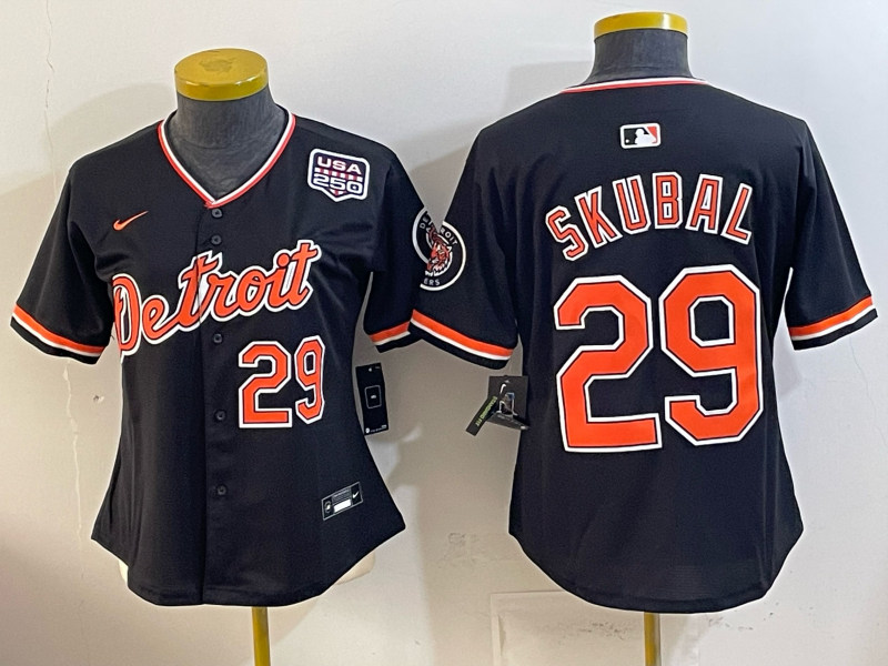 women Detroit Tigers #29 Skubal black Nike 2026 MLB Jersey 0414002
